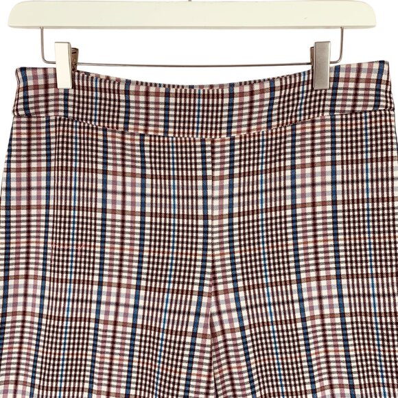 Belle Vere pull on Plaid High Rise Wide Leg Cropped Flat Front pants size 8 - Picture 9 of 16